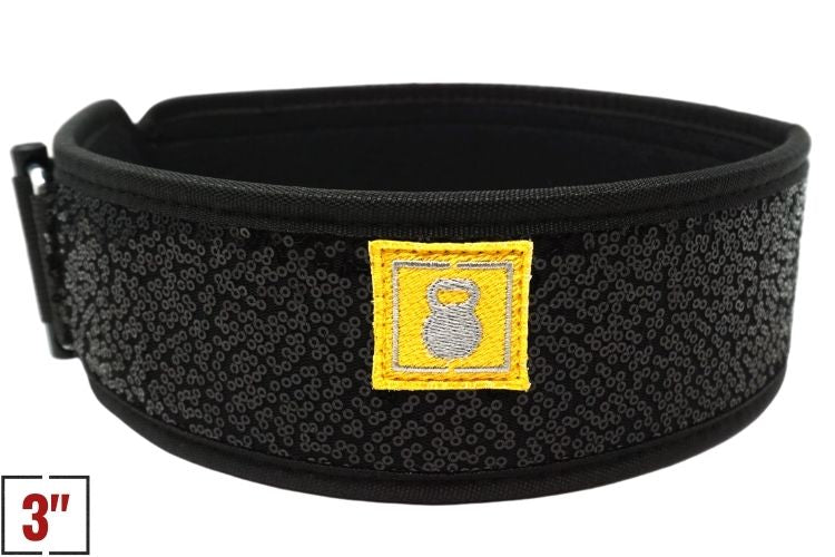 2POOD - 3" Petite Black Magic (Sparkle) Weightlifting Belt