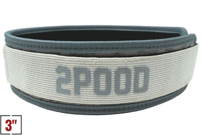 2POOD - 3" Petite White Marble Weightlifting Belt