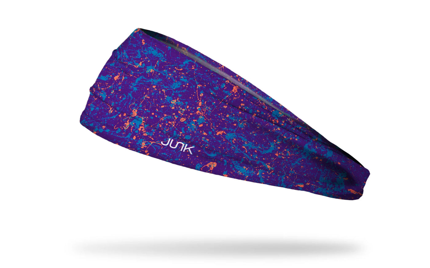 Junk Painted Purple Headband