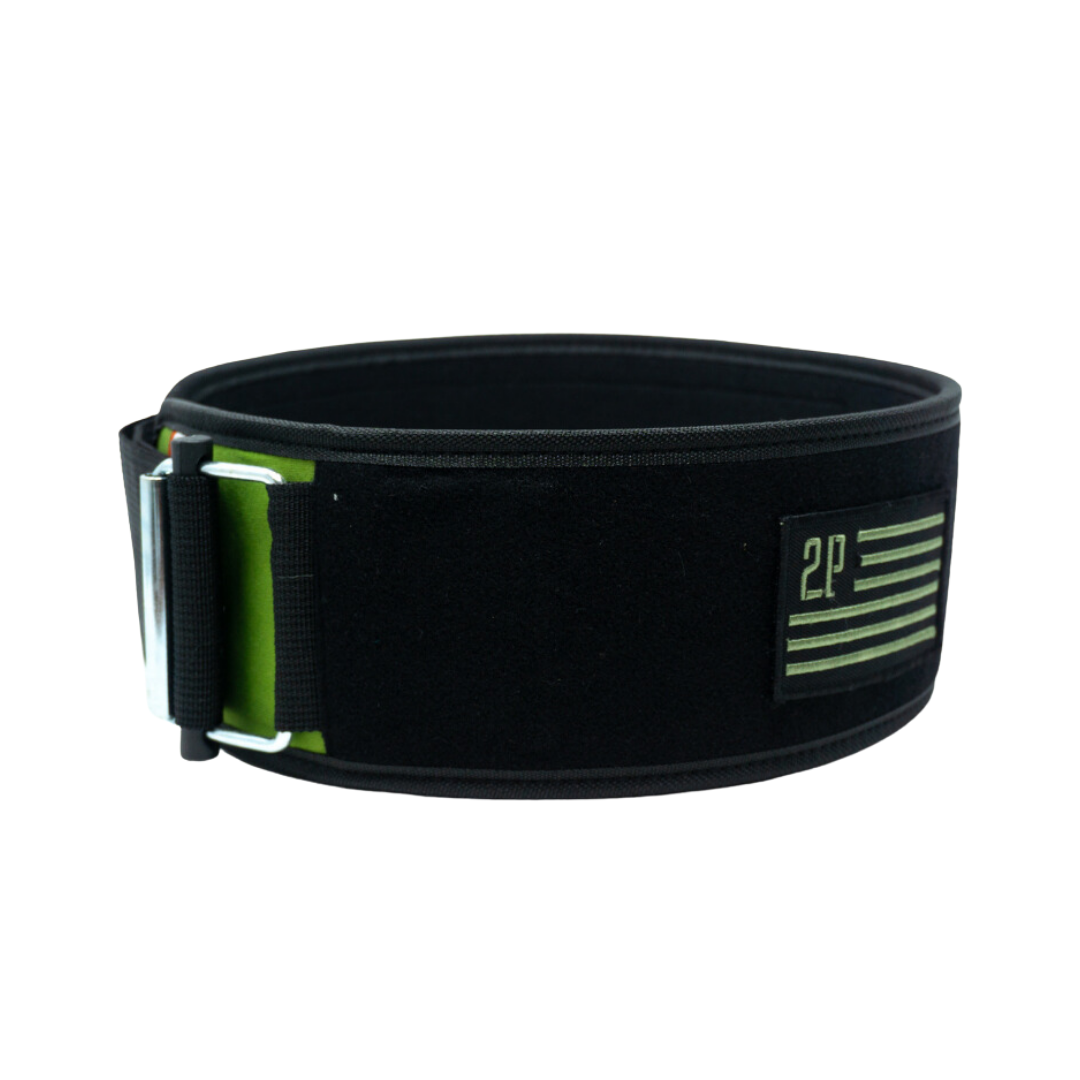 Green Velcro Patch 4" Weightlifting Belt - 2POOD