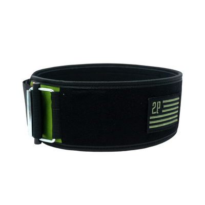 Green Velcro Patch 4" Weightlifting Belt - 2POOD