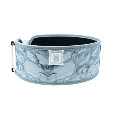 White Marble 4" Weightlifting Belt - 2POOD