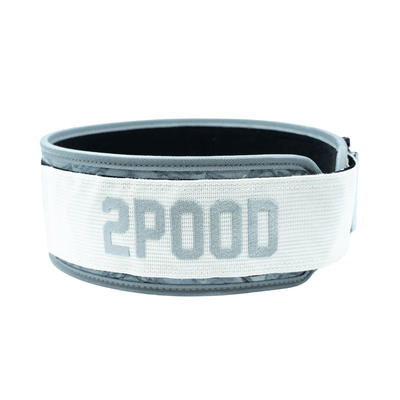 White Marble 4" Weightlifting Belt - 2POOD