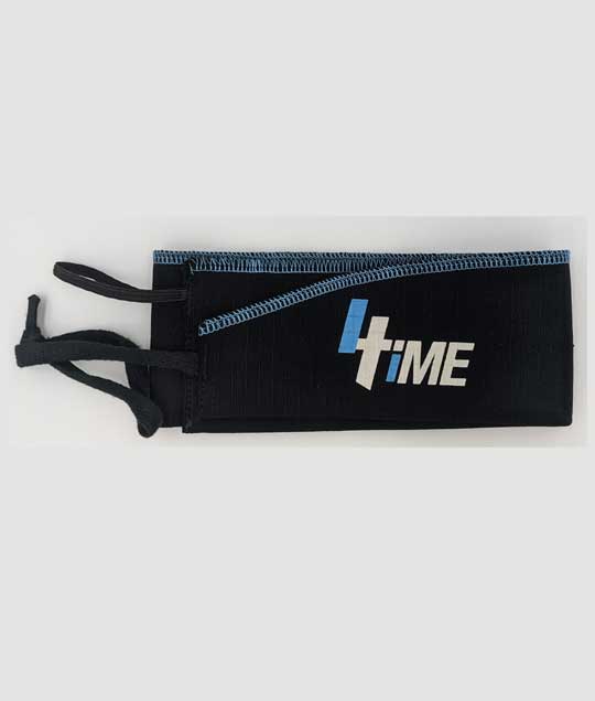 4Time Cloth Wrist Straps - Blue on Black