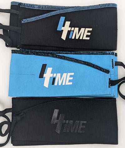 4Time Cloth Wrist Straps - Blue on Black