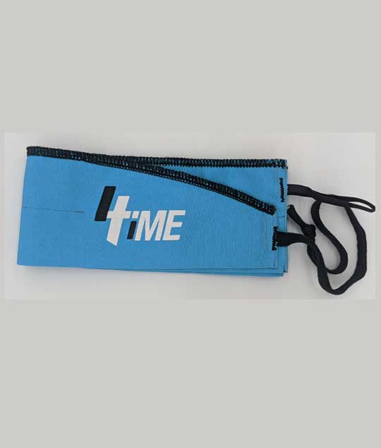 4Time Cloth Wrist Straps - Black on Blue